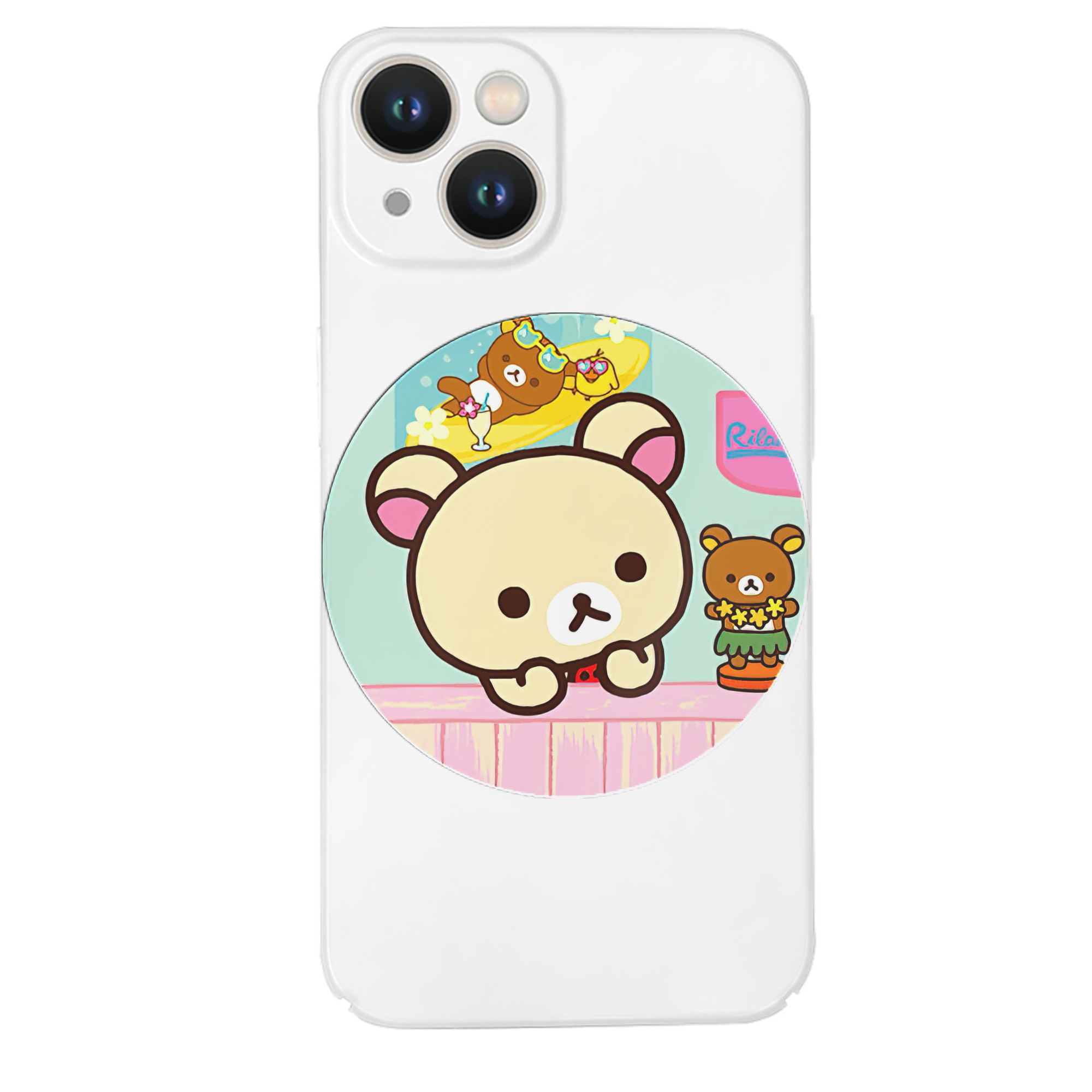 （画像用） リラックマ リラックマ キイロイトリ Rilakkuma Korilakkuma Kiiroitori 【iPhone 14シリーズ対応】ハードケース